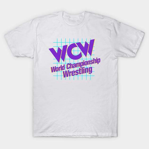 WCW World Championship Wrestling White T-Shirt by Authentic Vintage Designs